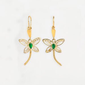 Aretes en oro de 18K tejido filigrana