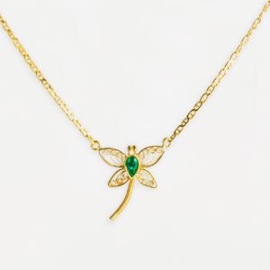 Gargantilla libélula. Oro de 18K