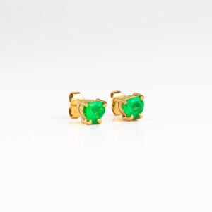 Topos en oro de 18K. Esmeraldas