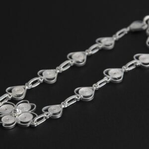 Pulsera plata 950 corazones