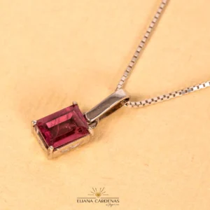 Cadena con dije de rubi en oro blanco 4(1)