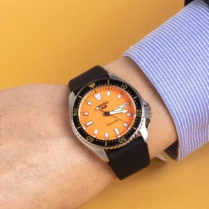 Reloj seiko caballero tablero naranja deportivo
