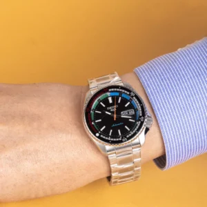 Reloj seiko caballero tablero oscuro bordes color
